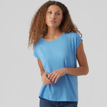 T-shirt azzurro da donna Vero Moda, Abbigliamento Donna, SKU c812000144, Immagine 0